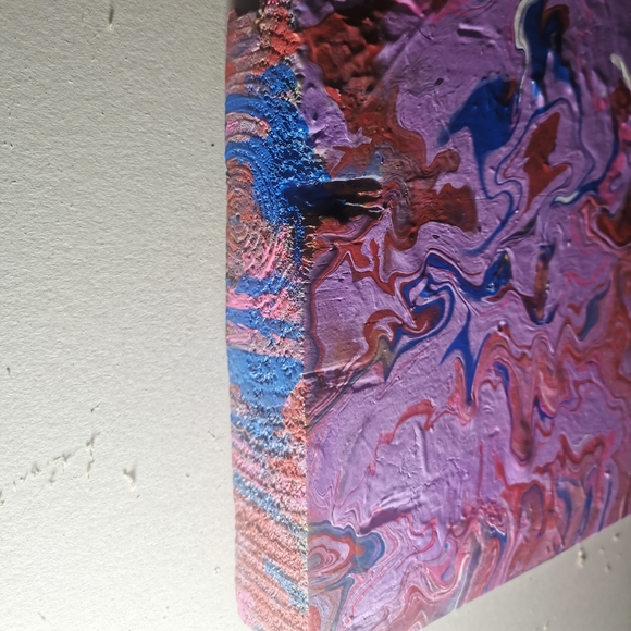 Wood Abstract Painting Blooming Sunset colors - Picture 7 of 10